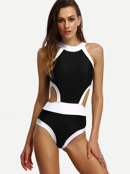 Cut Out Back One Piece Swimsuit