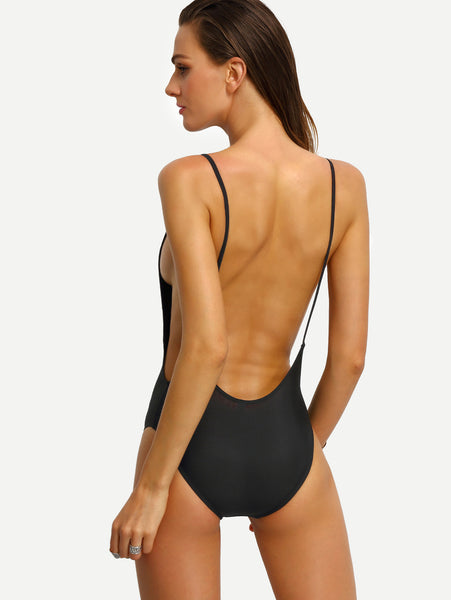 Backless One-Piece Swimwear